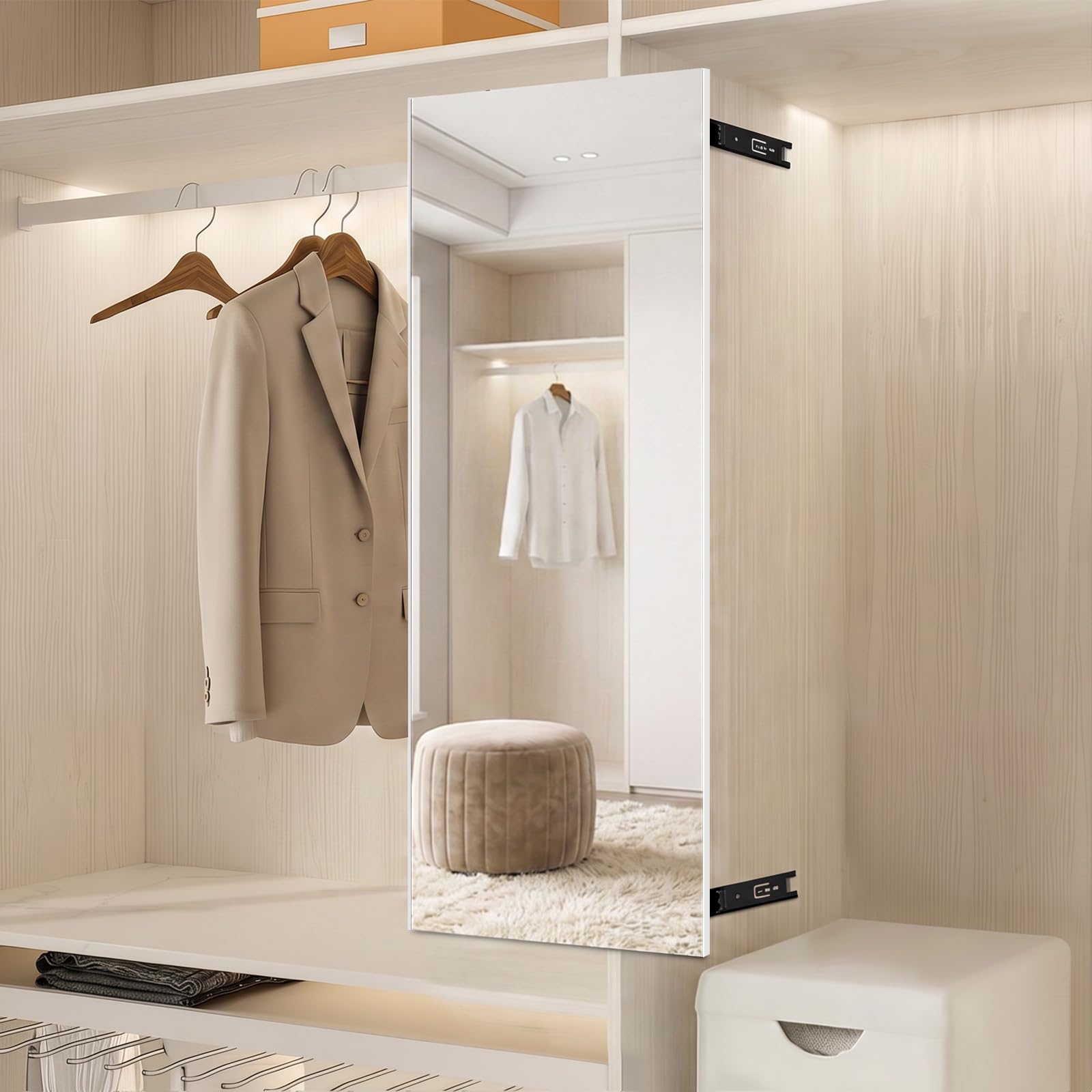 Lightweight SPIEGEL 壁かけミラー Amazon.com: brisafe Sliding Closet Mirror, 47